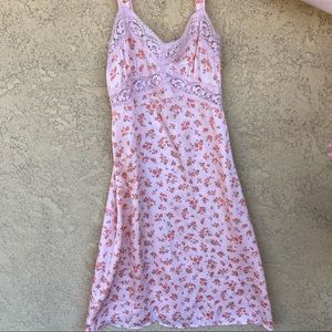 Pink Floral Slip Dress